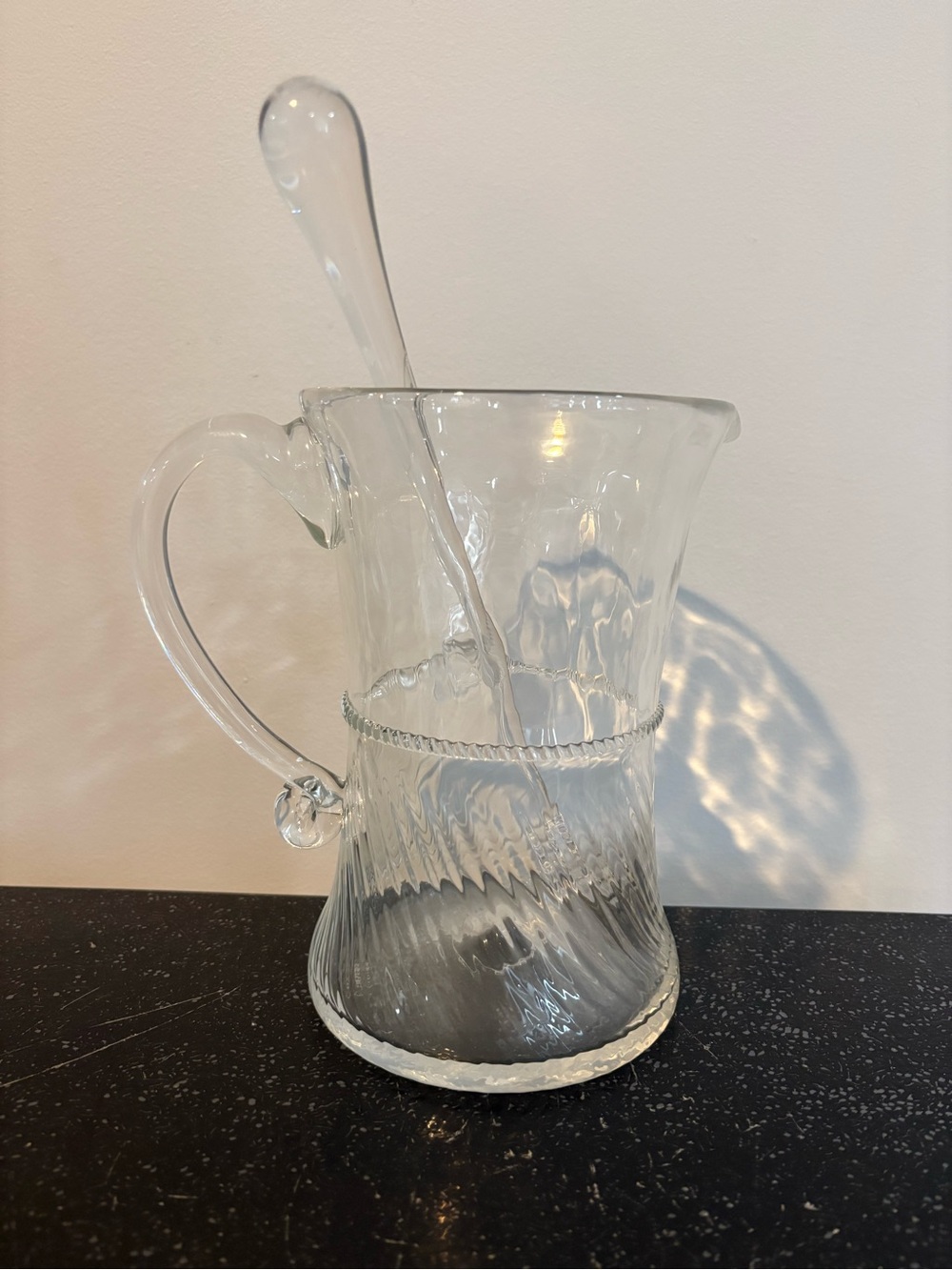Juliska Graham Glass Bar Pitcher with Stirring Rod - Picture 2 of 4